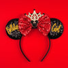 Disney Mickey Mouse Sequin Ears Headband with Bow - Halloween Party Cosplay Hairband for Women & Kids