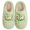 Green Monster Plush Slip-On Slippers – Warm Fluffy Non-Slip House Shoes, Unisex Indoor Bedroom Slippers