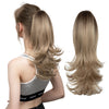 SARLA Clip-In Wavy Ponytail Extension 14 in (35 cm) - Synthetic High-Temp Fiber with Claw Clip & Elastic Band