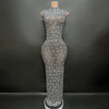 Crystal Embellished Long Prom Dress Elegant Bridal & Party Evening Gown