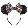 Disney Sequined Mouse Ear Headband with Rainbow Bow, Festival Party Hairband for Women & Girls