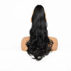 Clip-In Ponytail Extension for Women 22 in (56 cm) Body Wave Curly Claw Clip Synthetic Natural Look