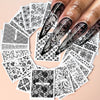 3D Floral Nail Stickers Cherry Blossom Rose Daisy Heart Manicure Decals 20/30/60/70/90 pcs 5.5×6 cm (2.17×2.36 in)