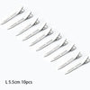 10-Pack No‑Bend Toothless Tip Hair Clips – Salon Non‑Crease Metal Hairpins for Styling & Makeup (Silver)