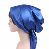 Satin Night Cap with Bow – Long-Tail Hair Bonnet & Chemo Headscarf Wrap for Women
