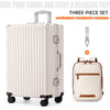 Trolley Luggage 20 24 26 28 Inch Aluminum Frame Rolling Luggage Case USB Travel Suitcase on Wheels Combination Lock Carry-On Luggage