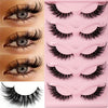 3-Pack (15 Pairs) Cat Eye False Eyelashes – Natural Long Winged Manga Strip Lashes