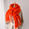 Cashmere-Feel Oversized Tassel Pashmina Shawl – 240 x 38 cm (94 x 15 in) Warm Winter Scarf for Women