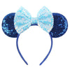 Disney Sequined Mouse Ear Headband with Rainbow Bow, Festival Party Hairband for Women & Girls