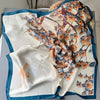 70 x 70 cm (27.6 x 27.6 in) Floral Satin-Look Polyester Square Scarf - Women's Headscarf, Hijab, Hair Band & Wrist Wrap
