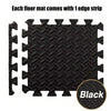 12-Pack EVA Interlocking Foam Floor Tiles 12 x 12 in (30 x 30 cm) 10 mm – Non-Slip Home Gym & Kids Play Mat, Black/Grey