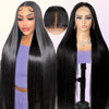 Natural Black 13x6 & 13x4 HD Lace Front Human Hair Wig 40-Inch (101.6 cm) Bone Straight 220% Density Remy Brazilian