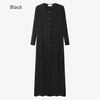 Women's Ribbed Cotton-Spandex Maxi Dress – V-Neck Button Front, Ankle-Length Casual Summer Dress