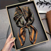 Luxury Square Silk-Feel Scarf 70 x 70 cm (27.6 x 27.6 in) Korean Fashion Floral Bandana Kerchief Wrap
