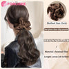 Black Clip-In Curly Ponytail Claw Clip - Synthetic Wavy Layered Low Ponytail Hairpiece