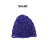 Women's Mesh Crochet Hair Net Snood Solid Color Sleeping Cap Turban - Small, Large