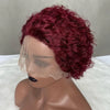 Pixie Cut Curly Human Hair Wig 13x1 Lace Front Short Bob 6-8 in (15-20 cm) Natural Black (1B)