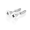 2-Pack Punk Stainless Steel Nail Spike Stud Earrings for Men & Women - Gold & Black Cartilage Tragus Helix Piercing