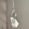 Fluffy 3D Animal Resin Keychain – Alpaca, Elk, Capybara & Goose Cute Bag Charm
