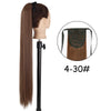 34-Inch (86 cm) Clip-In Synthetic Ponytail Hair Extension — Blonde Wrap-Around Long Straight Hairpiece