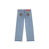 Y2K Vintage Patchwork Jeans for Women – Leopard & Star Print with Metal Rivets, Baggy Wide-Leg Casual Denim