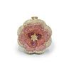 Floral Rhinestone Minaudiere Evening Clutch Rose Crystal Bridal Wedding Party Bag