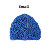 Women's Mesh Crochet Hair Net Snood Solid Color Sleeping Cap Turban - Small, Large