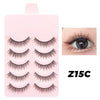 5 Pairs Manga Wispy Strip Lashes Soft Natural Long False Eyelashes for Anime Makeup