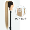 34-Inch (86 cm) Clip-In Synthetic Ponytail Hair Extension — Blonde Wrap-Around Long Straight Hairpiece