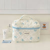 Korean Bow Print Makeup Bag – Large Capacity Travel Cosmetic Case, S/M/L