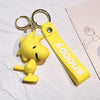Snoopy Cute Doll Keychain Silicone Car Couple Key Pendant Bag Small Pendant Creative Keychain