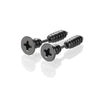 2-Pack Punk Stainless Steel Nail Spike Stud Earrings for Men & Women - Gold & Black Cartilage Tragus Helix Piercing