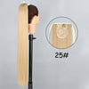 34-Inch (86 cm) Clip-In Synthetic Ponytail Hair Extension — Blonde Wrap-Around Long Straight Hairpiece