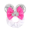 Disney Mouse Ears Sequin Velvet Bow Elastic Headband 4 in (10 cm) – Women's & Girls Party Hair Accessory