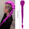 Clip-In Braided Purple Ponytail 26in (66cm) Synthetic Hair Extension for Kids Girls Costume Halloween & Christmas