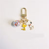 Kawaii Cartoon Dog Keychain with Lobster Clasp - Cute Zinc Alloy Bag Charm & Pendant