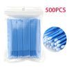 500/1000 Pack Colorful Crystal Eyelash Micro Brushes - Disposable Lash Cleaning & Makeup Remover Tools