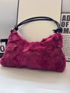 Real Mink Fur Shoulder Bag Luxury Women's Fur Crossbody Handbag