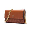 Women's Chain Crossbody Bag – Light Luxury Sequined Letter Flap Clutch with Adjustable Chain Strap