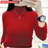 Women's Turtleneck Velvet Lined Knit Sweater - Thick Warm Slim Pullover