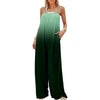 Women's Sleeveless Casual Jumpsuit, Summer Printed Knit Polyester-Cotton, English-Inspired