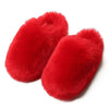 Women's Faux Fur Slippers, Plush Fuzzy Slides, Cozy Flat House & Outdoor Shoes