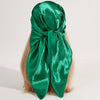 Solid 90cm (35.4in) Square Hijab Bandana – Silk-Feel Polyester Headscarf, Hip-Hop Neckerchief & Windproof Shawl for Women