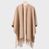 Women's Winter Poncho Shawl – Double-Sided Thick Pashmina-Style Cape, Luxury Blanket Scarf & Cloak