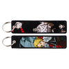 Anime Embroidered Keychain Double-Sided Key Fob 3 x 13 cm (1.2 x 5.1 in) for Backpacks Cars Motorcycles Gift