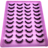 20 Pairs 3D Mink-Effect False Eyelashes Natural Long Full Strip Lashes (10–15 mm / 0.4–0.6 in) DIY Makeup Kit