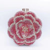 Floral Rhinestone Minaudiere Evening Clutch Rose Crystal Bridal Wedding Party Bag