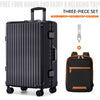 Trolley Luggage 20 24 26 28 Inch Aluminum Frame Rolling Luggage Case USB Travel Suitcase on Wheels Combination Lock Carry-On Luggage
