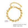 316L Stainless Steel Chunky Chain Bracelet for Women 18K Gold Plated Waterproof Stackable