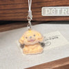 Fluffy 3D Animal Resin Keychain – Alpaca, Elk, Capybara & Goose Cute Bag Charm